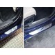Накладки на пороги с надписью Jaguar шлифованный лист ТСС для Jaguar XE 2015-2021