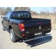 Защита заднего бампера овальная с накладкой 120х60 мм ТСС для Mitsubishi L200 2014-2015