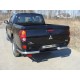 Защита заднего бампера уголки 76 мм ТСС для Mitsubishi L200 2014-2015