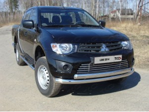 Защита передняя двойная 76-75 мм для Mitsubishi L200 № MITL20014-02
