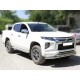 Защита переднего бампера двойная d-76+60 Технотек для Mitsubishi L200 2019 – н.в.