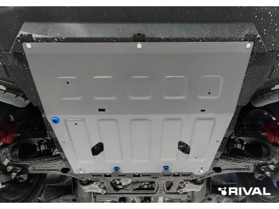 Защита картера (алюминий) + комплект крепежа для Exeed RX 2023-н.в. (V - 2.0, робот, 4WD), Jaecoo J8 2024-н.в. (V - 2.0)