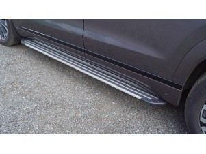 Пороги алюминиевые "Slim Line Silver" 1820 мм для Jaecoo J8 2.0L 4WD 2024-н.в. №JAECOOJ824-07S