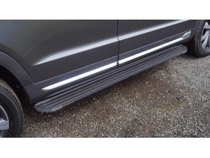Пороги алюминиевые "Slim Line Black" 1820 мм для Changan CS95 2.0L 4WD 2024-н.в. №CHANCS95NEW24-07B