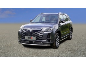 Защита передняя нижняя 60,3 мм (кронштейны из AISI 304) для Changan CS95 2.0L 4WD 2024-н.в. №CHANCS95NEW24-03