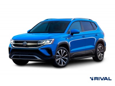 Порог-площадка "Silver" F180AL + комплект крепежа для Skoda Karoq 2020-н.в., Volkswagen Taos 2021-н.в.