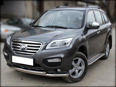 Защита передняя двойная 60-53 мм для Lifan X-60 2011-2016