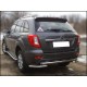 Защита заднего бампера с уголками 53-53 мм для Lifan X-60 2011-2016