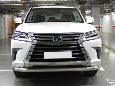 Защита переднего бампера 76 мм для Lexus LX-570/450d 2015-2021