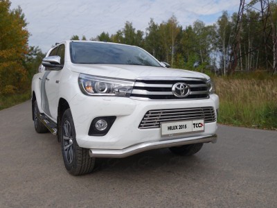 Защита передняя Кенгурятник 76 мм ТСС для Toyota Hilux 2015-2021