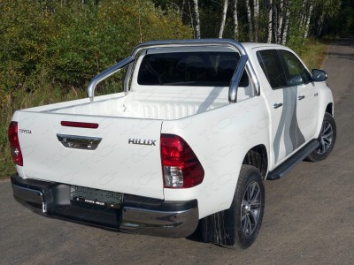 Защита кузова пикапа 76 мм ТСС для Toyota Hilux 2015-2021