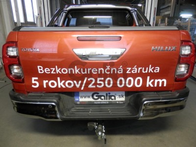 Фаркоп оцинкованный для Toyota Hilux 2015-н.в., JAC T6 2021-н.в., JAC T8 2018-н.в., JAC T8 Pro 2023-н.в., Sollers ST6 2023-н.в. условно-съемное крепление шара