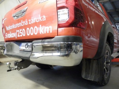 Фаркоп оцинкованный для Toyota Hilux 2015-н.в., JAC T6 2021-н.в., JAC T8 2018-н.в., JAC T8 Pro 2023-н.в., Sollers ST6 2023-н.в. условно-съемное крепление шара