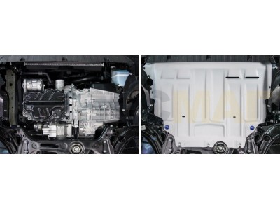 Защита картера и КПП Rival для Volkswagen Tiguan/Skoda Kodiaq/Karoq 2016-2021
