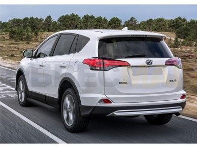 Пороги алюминиевые Rival Black для Toyota RAV4 2013-2019