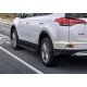 Пороги алюминиевые Rival Black для Toyota RAV4 2013-2019