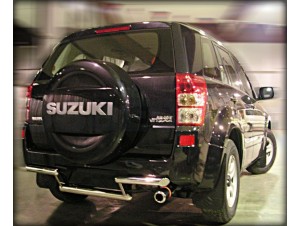 Защита заднего бампера 60+53 мм на 5 дверей для Suzuki Grand Vitara № GVN 9