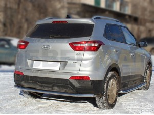 Защита заднего бампера 53 мм для Hyundai Creta № HCR16_3