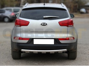 Защита заднего бампера 60 мм с накладками для Kia Sportage № KSP10_3.1