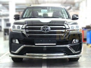 Защита передняя двойная 76-60 мм для Toyota Land Cruiser 200 Executive № LCN2016_4.1EX