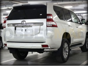 Защита задняя уголки двойные 76-43 мм короткие для Toyota Land Cruiser Prado 150 № LCPR13_3