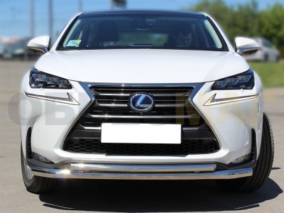 Защита передняя двойная 60-43 мм для Lexus NX200/300h 2014-2017