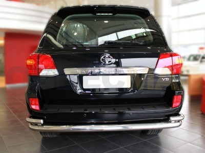 Защита задняя с уголками 76-53 мм для Lexus LX-570 2012-2015