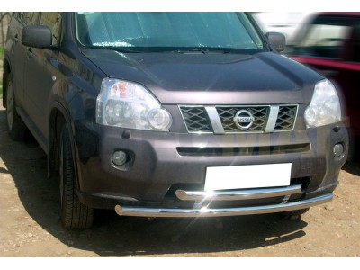 Защита передняя двойная 60-60 мм для Nissan X-Trail T31 2007-2011