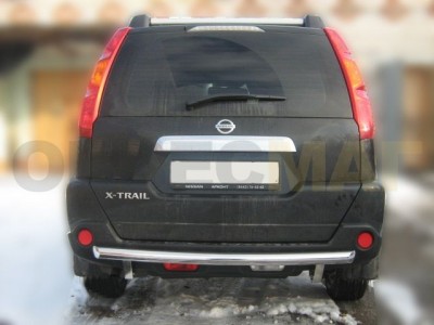 Защита заднего бампера 60 мм радиусная для Nissan X-Trail T31 2007-2011