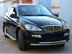 Защита передняя двойная 60-53 мм для Ssang Yong Kyron № SSK 1.1