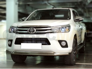 Защита передняя двойная 60-43 мм для Toyota Hilux № TH15_1.1