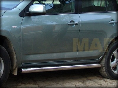 Пороги труба 76 мм Технотек для Toyota RAV-4 2010-2013