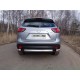 Защита заднего бампера уголки 75х42 мм ТСС для Mazda CX-5 2015-2021
