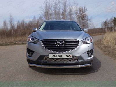 Защита переднего бампера 60 мм ТСС для Mazda CX-5 2015-2021