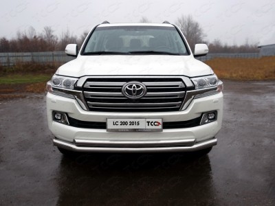 Накладка решётки радиатора 12 мм ТСС для Toyota Land Cruiser 200 2015-2021