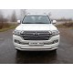 Защита переднего бампера двойная 76-75 мм ТСС для Toyota Land Cruiser 200 2015-2021