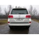 Защита заднего бампера овальная 75х42 мм ТСС для Toyota Land Cruiser 200 2015-2021