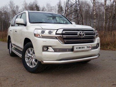 Защита переднего бампера 76 мм ТСС для Toyota Land Cruiser 200 2015-2021
