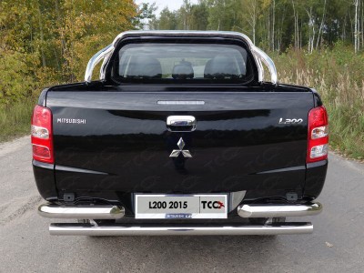 Защита кузова 75х42 мм ТСС для Mitsubishi L200 2015-2019