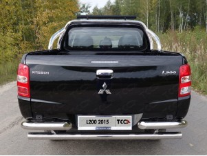 Защита кузова со светодиодной фарой 75х42 мм для Mitsubishi L200 № MITL20015-49