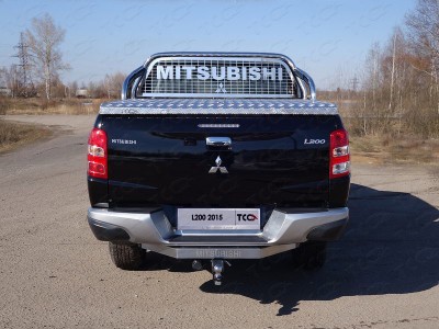 Защита кузова и заднего стекла для крышки 75х42 мм ТСС для Mitsubishi L200 2015-2019