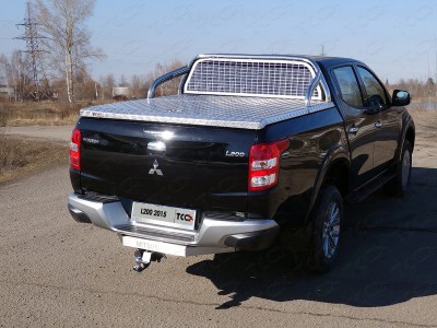 Защита кузова и заднего стекла для крышки без надписи 75х42 мм ТСС для Mitsubishi L200 2015-2019